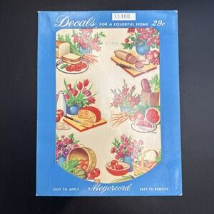 1950s‎ Meyercord Decals X 140-B  Small Food Bread Flowers